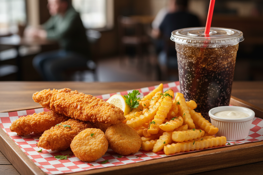 3 Chicken Tenders + 3 Nuggets + Fries + Soft Drink