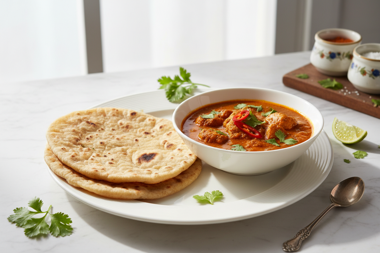 Chapati with Chicken Curry