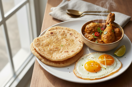 Hari Home Kitchen - Double Egg Chapati with Chicken Curry