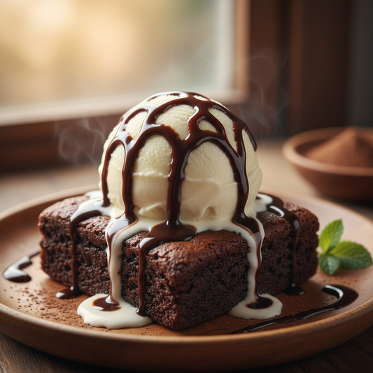 Chocolate Brownie with Ice Cream