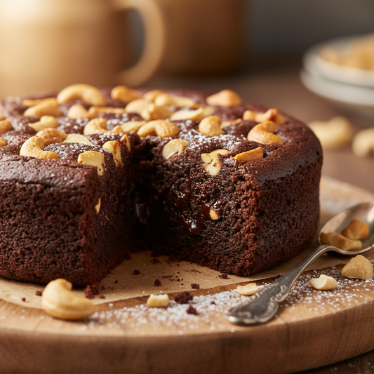 Chocolate Brownie with Cashew Nuts